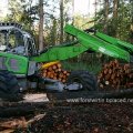 Menzi Muck "Schreit-Harvester" mit  Woody H50-Aggregat