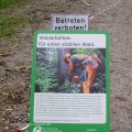 Betreten verboten - Waldarbeiten